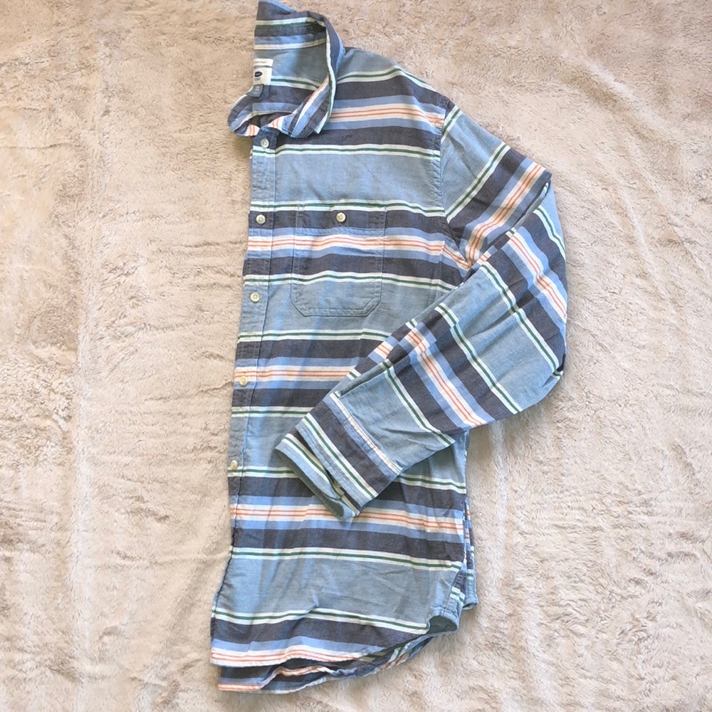 Slim Fit Button Down Striped Long Sleeve